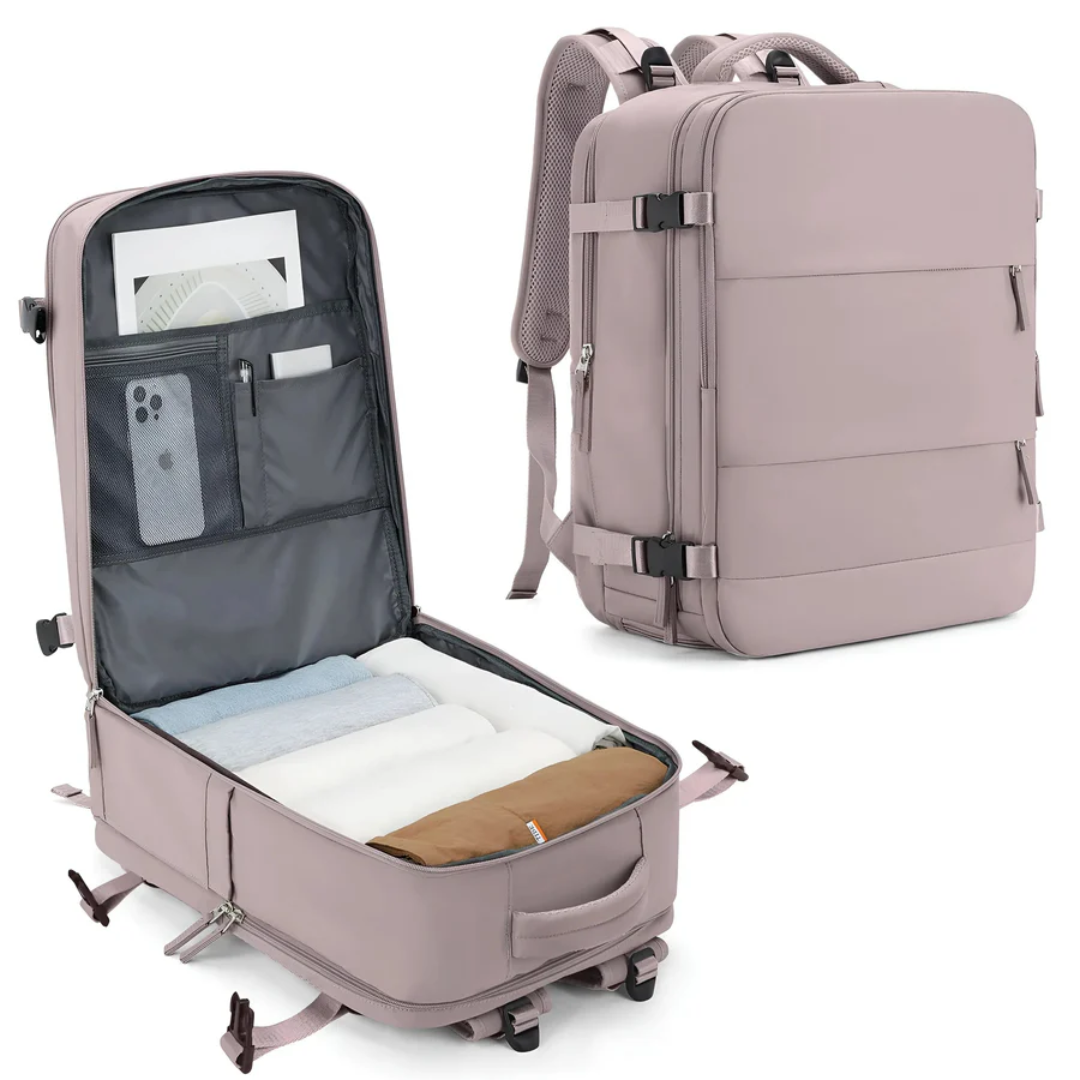 Ruime TravelMate handbagagekoffer, lichtgewicht en compact, ideaal voor korte reizen en vakanties.