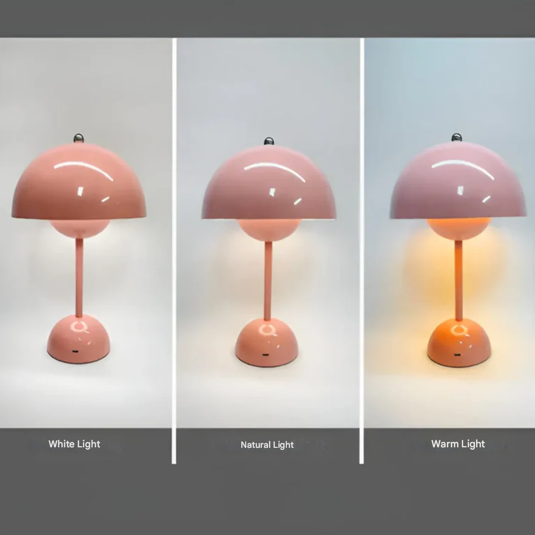 Oplaadbare LED touchlamp NordicBeam, een draadloze scandinavische tafellamp voor elke ruimte.