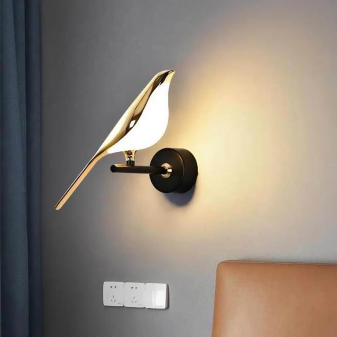 LuminaBird roterende LED wandlamp, modern en van hoogwaardig metaal, sfeervolle verlichting voor woonkamer.