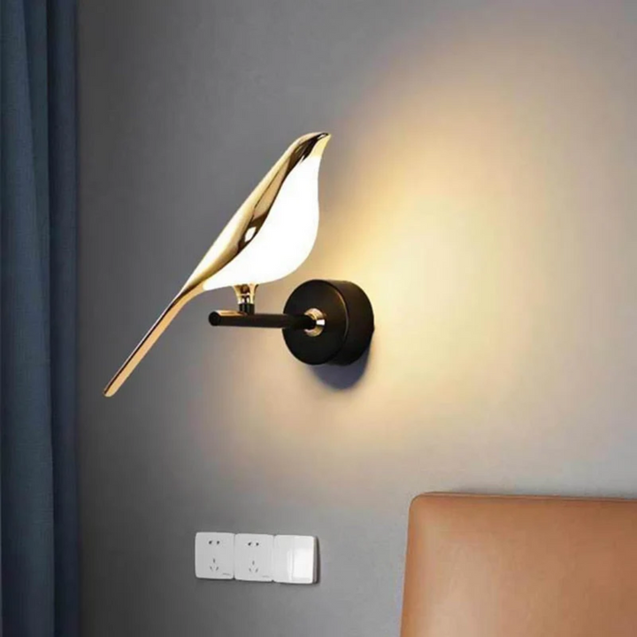 LuminaBird roterende LED wandlamp, modern en van hoogwaardig metaal, sfeervolle verlichting voor woonkamer.