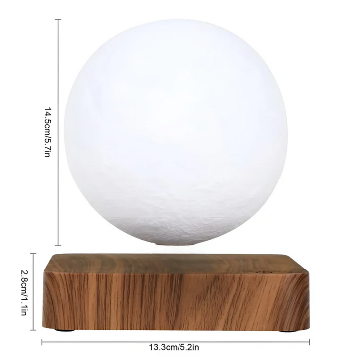 Elegant witte drijvende maanlamp LumoRise. Moderne LED-sfeerverlichting en decoratie voor elke woon- of slaapkamer.