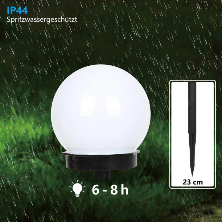 Energiezuinige SunLuxe solar tuinbollen; 3 stuks LED buitenverlichting op zonne-energie voor je tuin.