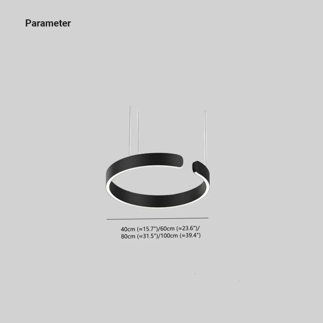 Energiezuinige cirkel hanglamp met geïntegreerde LED verlichting. Ideaal voor modern interieur en decoratie.