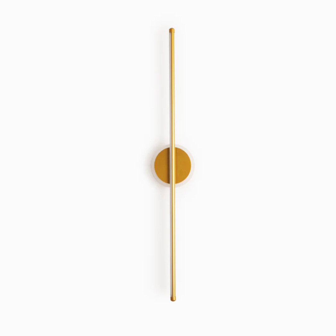 Ronde OpalEdge LED wandlamp, goud-zwart. Stijlvolle led verlichting voor een modern interieur.