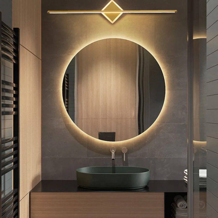 Veelzijdige moderne OpalEdge LED wandlamp. Goud-zwart design, geschikt voor elke ruimte.