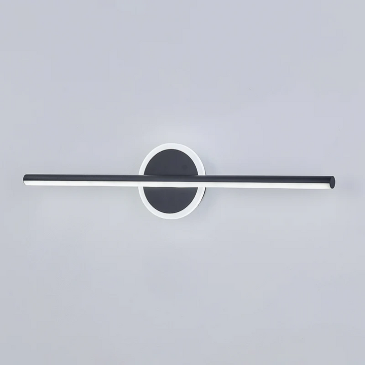 Stijlvolle moderne OpalEdge LED wandlamp. Zwart-goud designlamp voor een luxe interieur.