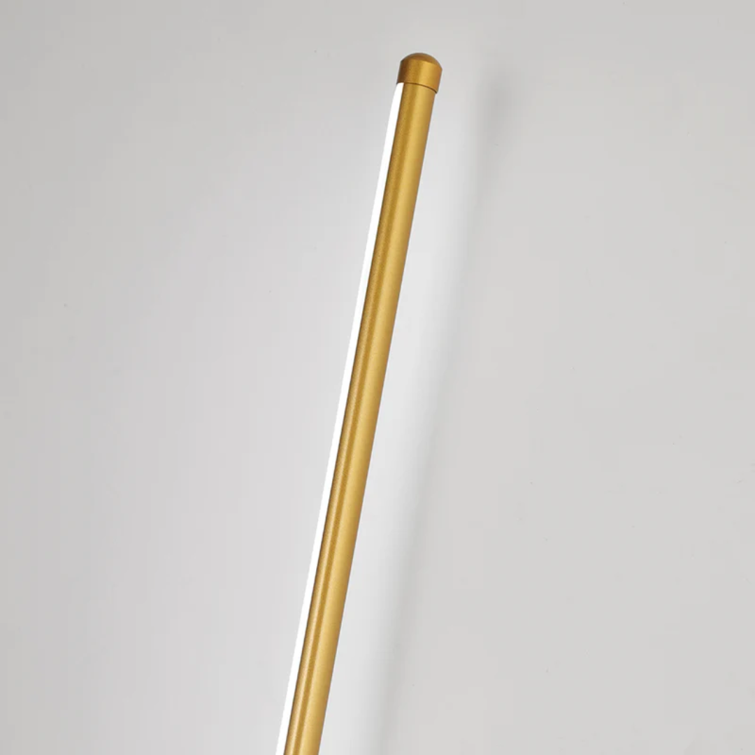 Ronde/vierkante OpalEdge LED wandlamp goud-zwart. Elegante sfeerverlichting voor badkamer of slaapkamer.
