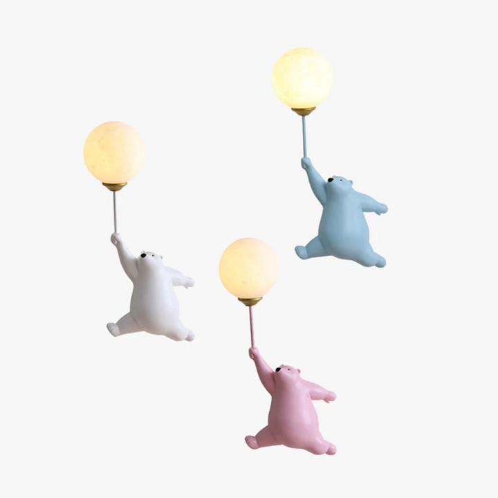 Harsproducten design beer LED wandlamp, perfect als moderne kinderkamer verlichting.