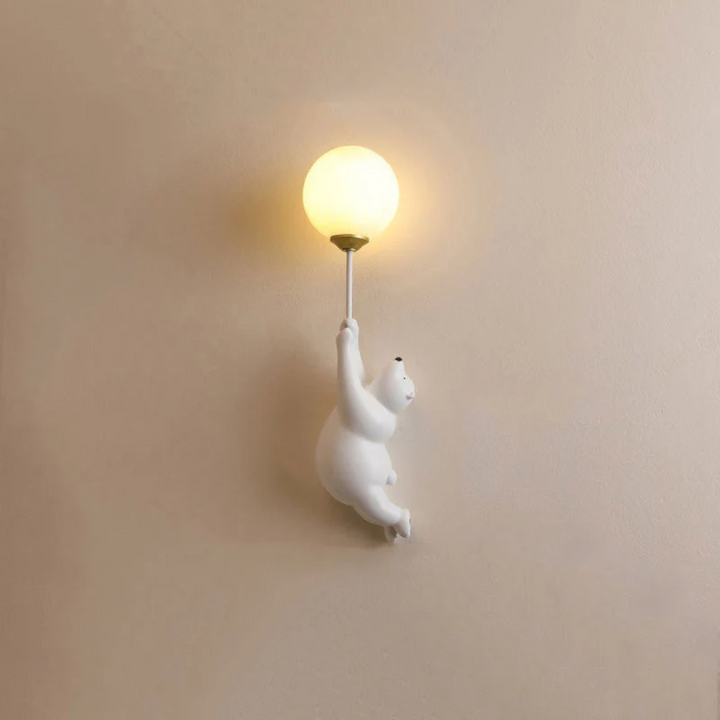 Moderne LED wandlamp in de vorm van een beer, perfecte kinderkamer decoratie.