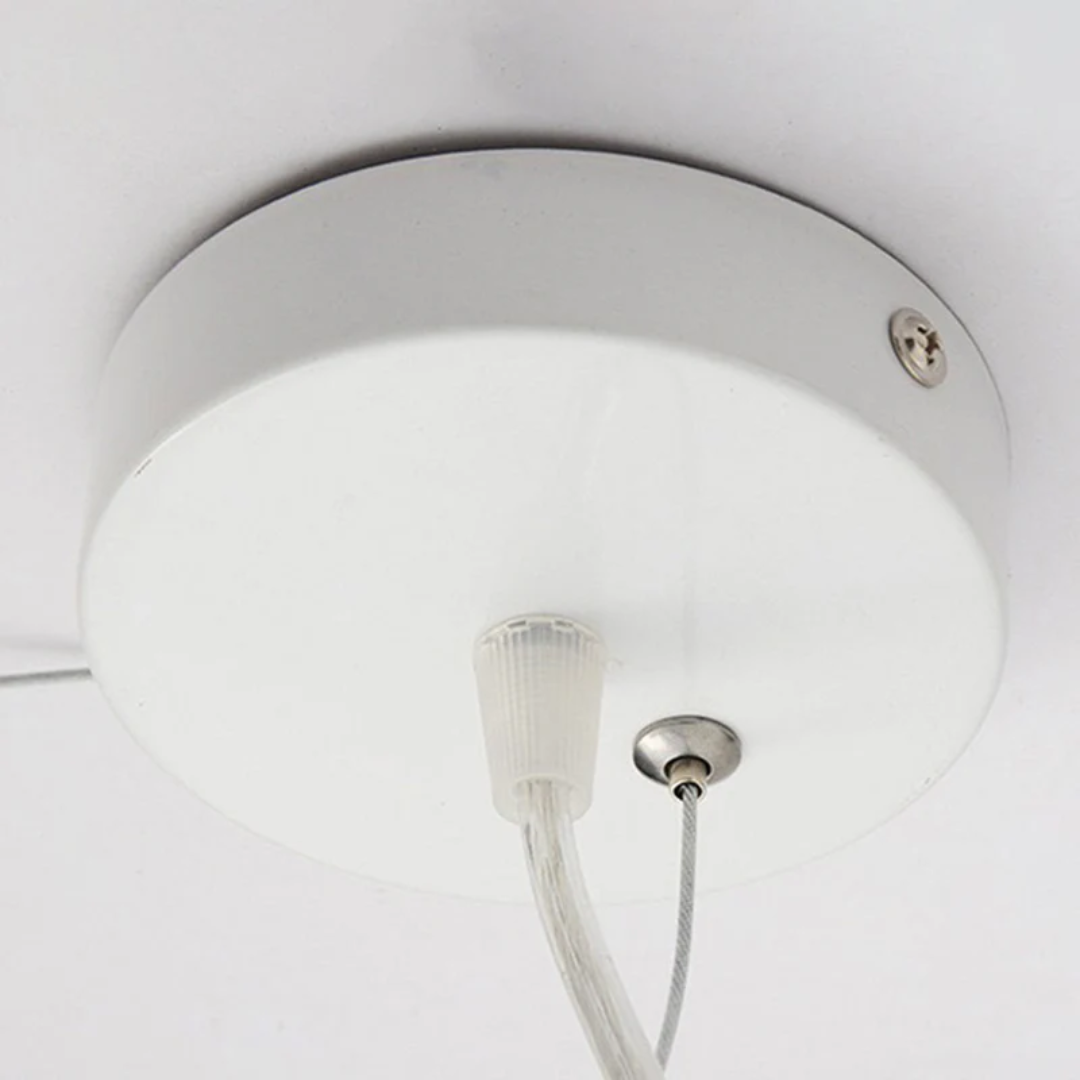 Eigentijdse wolk hanglamp met LED technologie, wit PVC/katoen, functionele en decoratieve lamp.