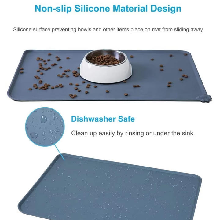 Waterdichte voedingsmat van siliconen. Biedt optimale vloerbescherming en is gemakkelijk schoon te maken.