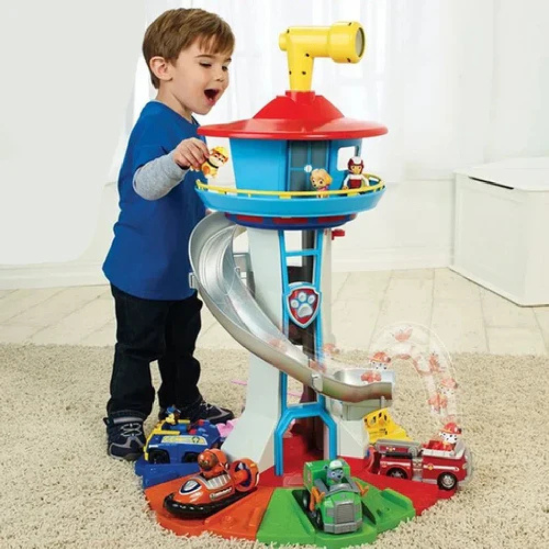 Educatieve speeltoren voor kinderen, stimuleert ontwikkeling en fantasie, duurzaam kinderspeelgoed.