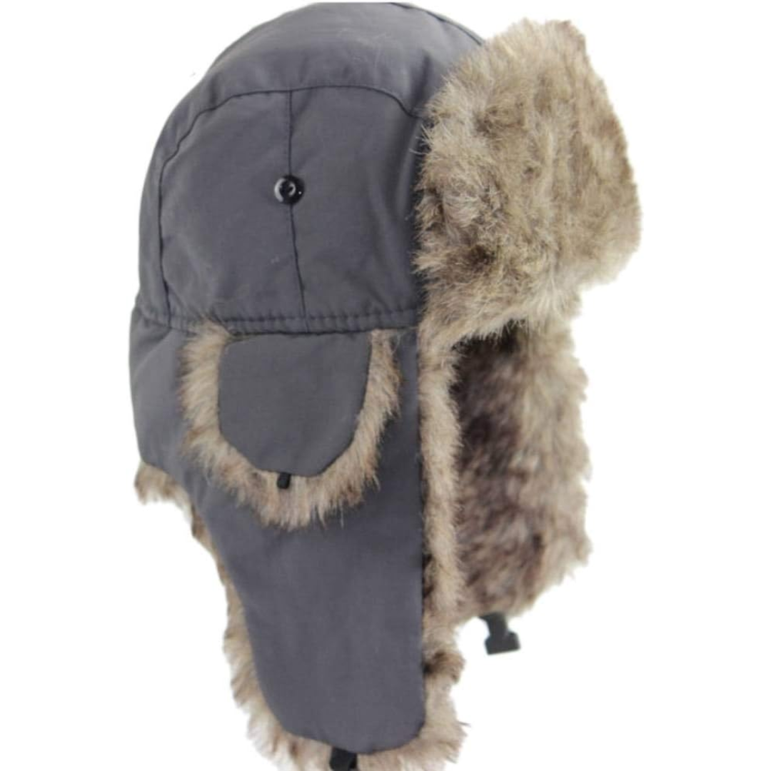 Comfortabele ski muts en snowboard muts, deze warme trapper muts is winddicht en gevoerd met imitatiebont.