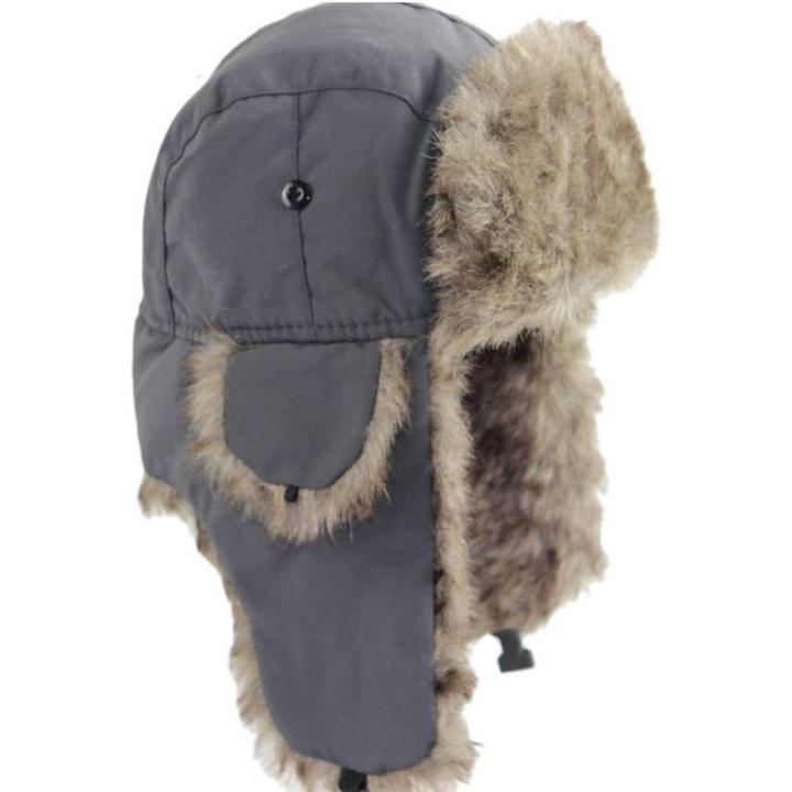 Comfortabele ski muts en snowboard muts, deze warme trapper muts is winddicht en gevoerd met imitatiebont.