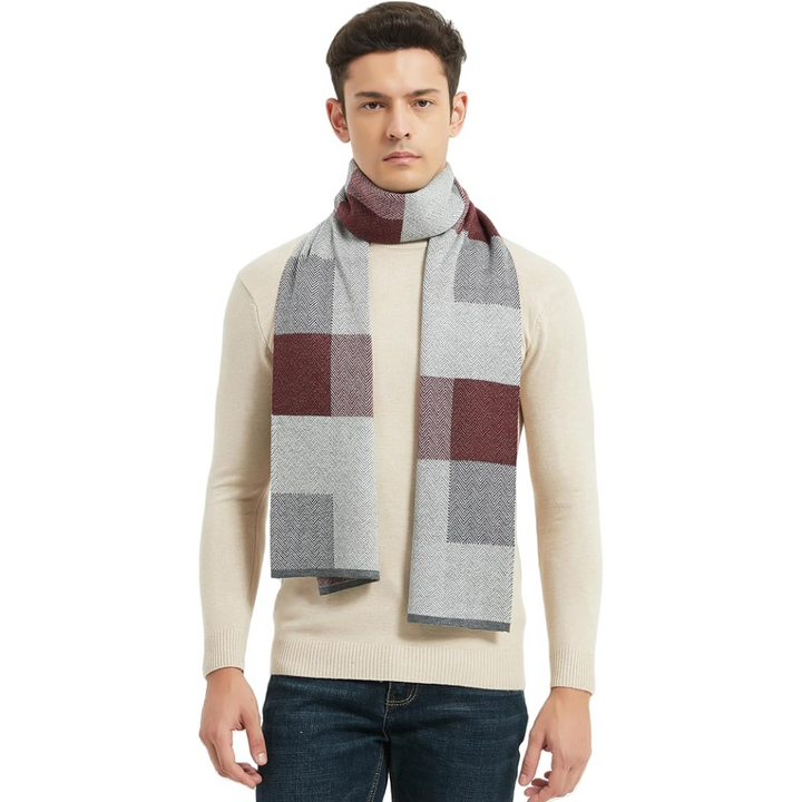 Zachte kasjmier winter sjaal voor heren. Dit Ryan accessoire biedt luxe en functionaliteit.