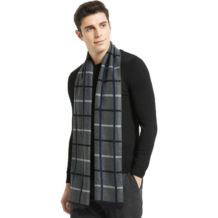 Een warme en comfortabele kasjmier sjaal voor mannen. Perfect als luxe winter accessoire of cadeau.