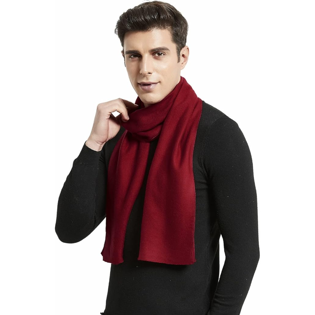 Luxe mannen sjaal van kasjmier, een onmisbaar winter accessoire. Modieus en heerlijk warm.