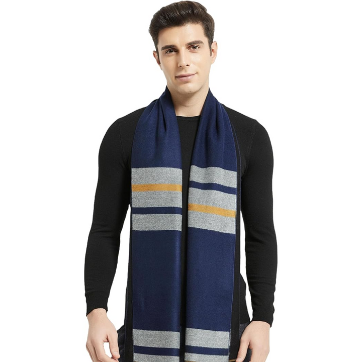 Superzachte kasjmier winter sjaal voor mannen, type Ryan. Houdt je warm met een luxe touch.