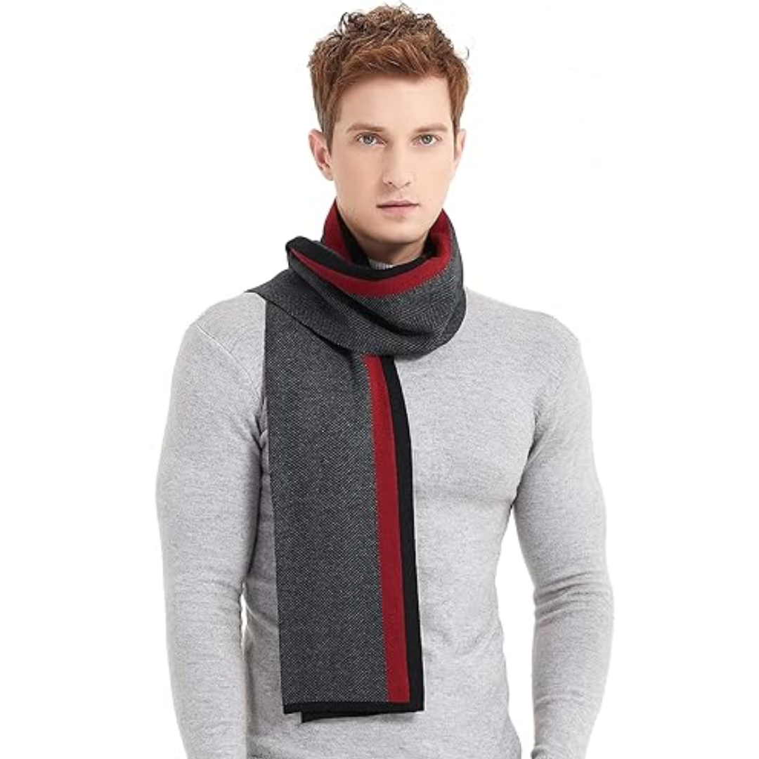 Heren kasjmier winter sjaal Ryan, een perfect cadeau voor mannen die warmte en stijl waarderen.