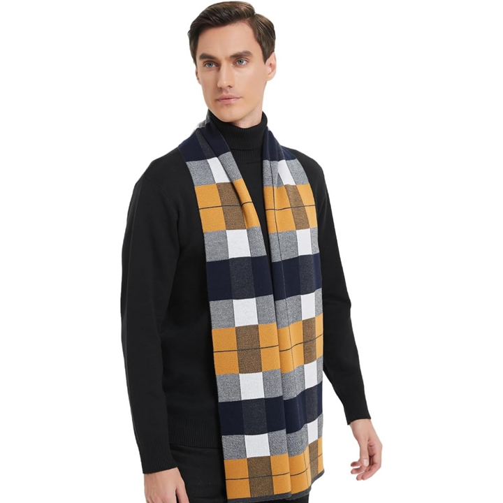 Zachte en warme kasjmier sjaal voor mannen, een modieus winter accessoire van het Ryan model.