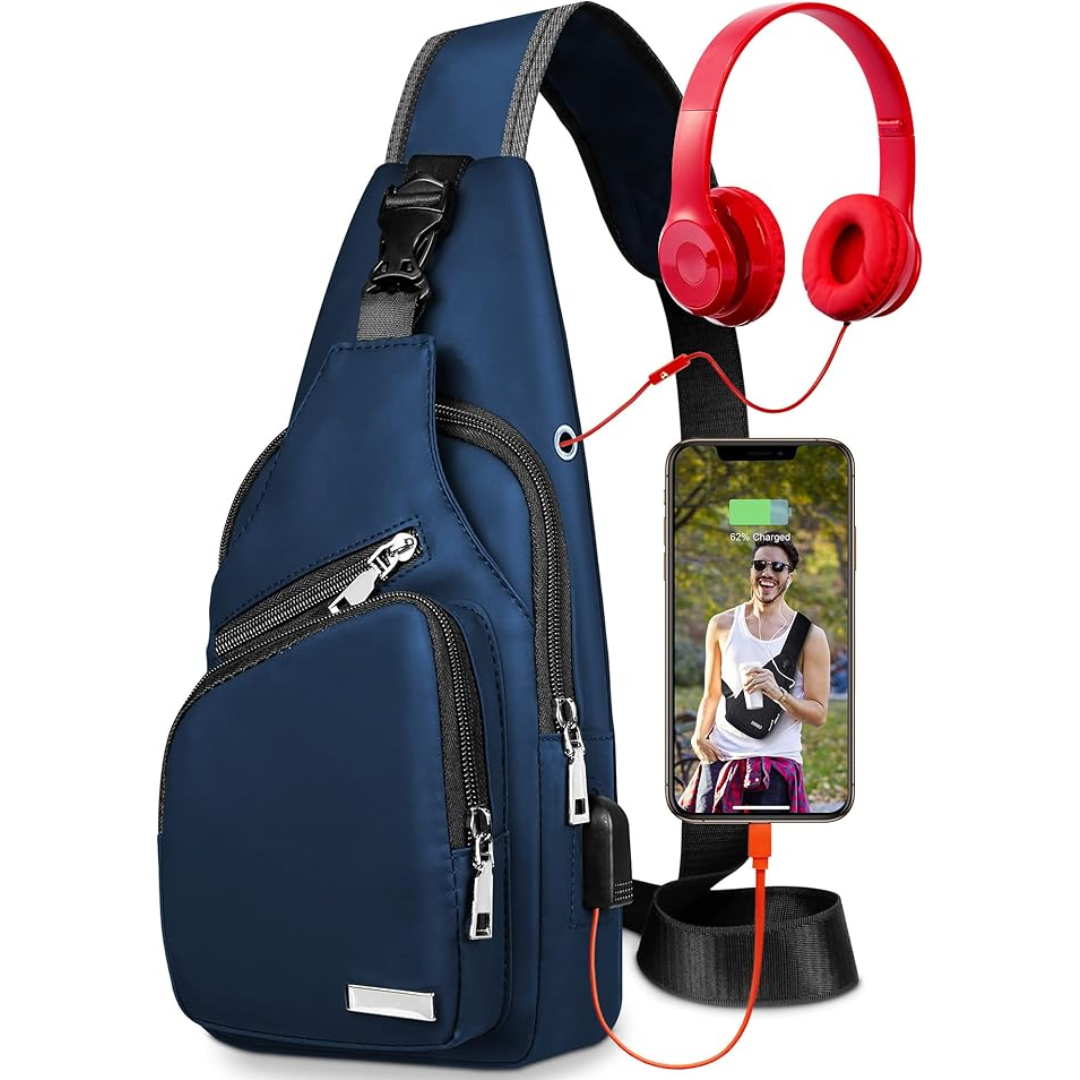 Robuuste WaveSling outdoor tas, ideaal voor wandelen, fietsen en andere actieve bezigheden.