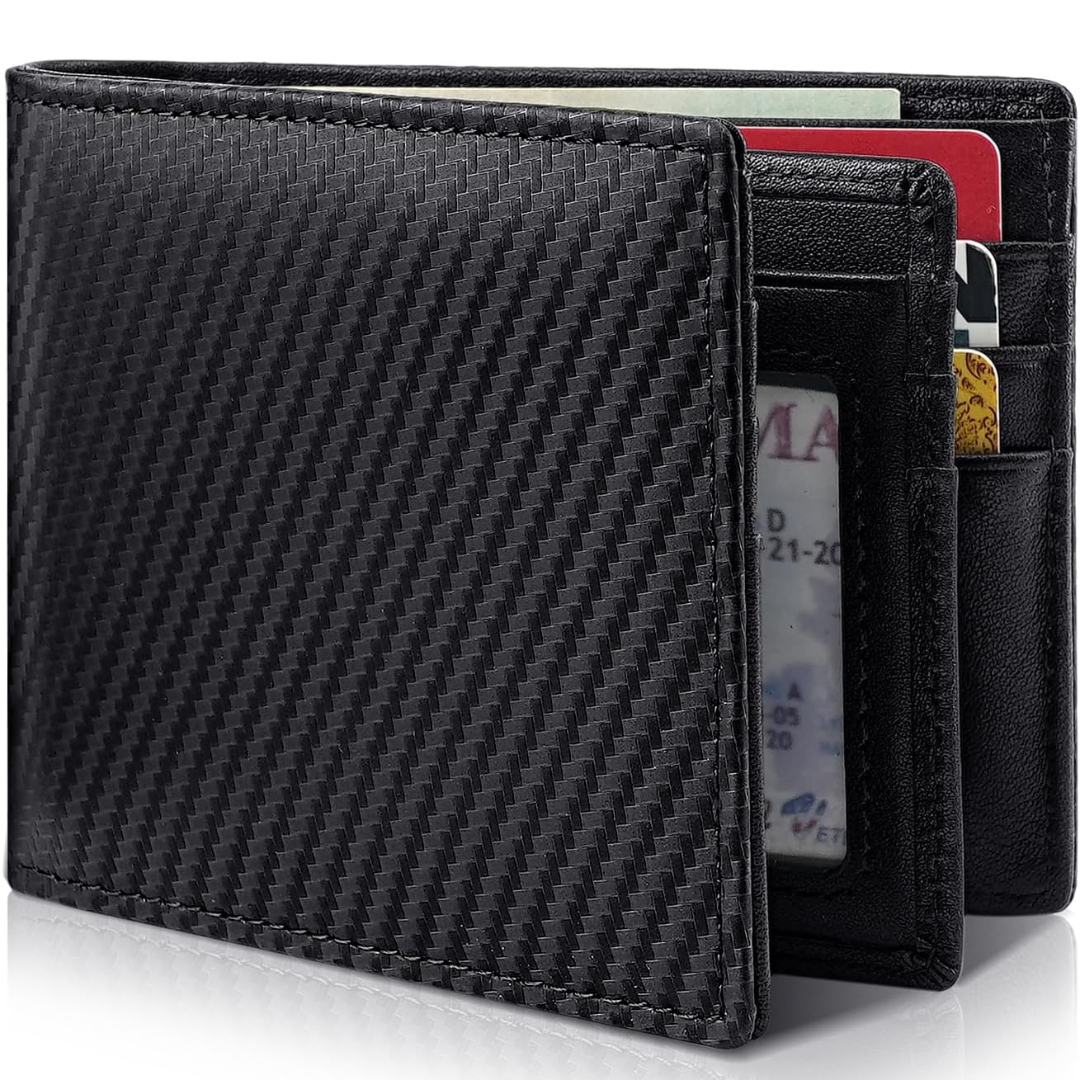 Achterkant van de StitchCraft heren RFID-portemonnee van echt leer. Duurzaam en stijlvol accessoire.
