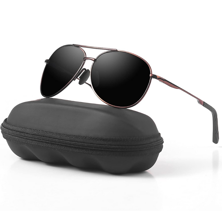 Ideale gepolariseerde aviator zonnebril voor buitenactiviteiten. UV400 bescherming & helder zicht in de zon.