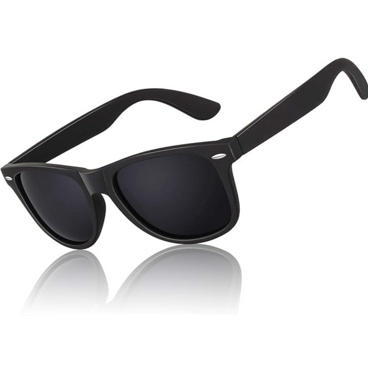 Zomerse heren/dames zonnebril, retro design, gepolariseerd glas. Essentiële oogbescherming.