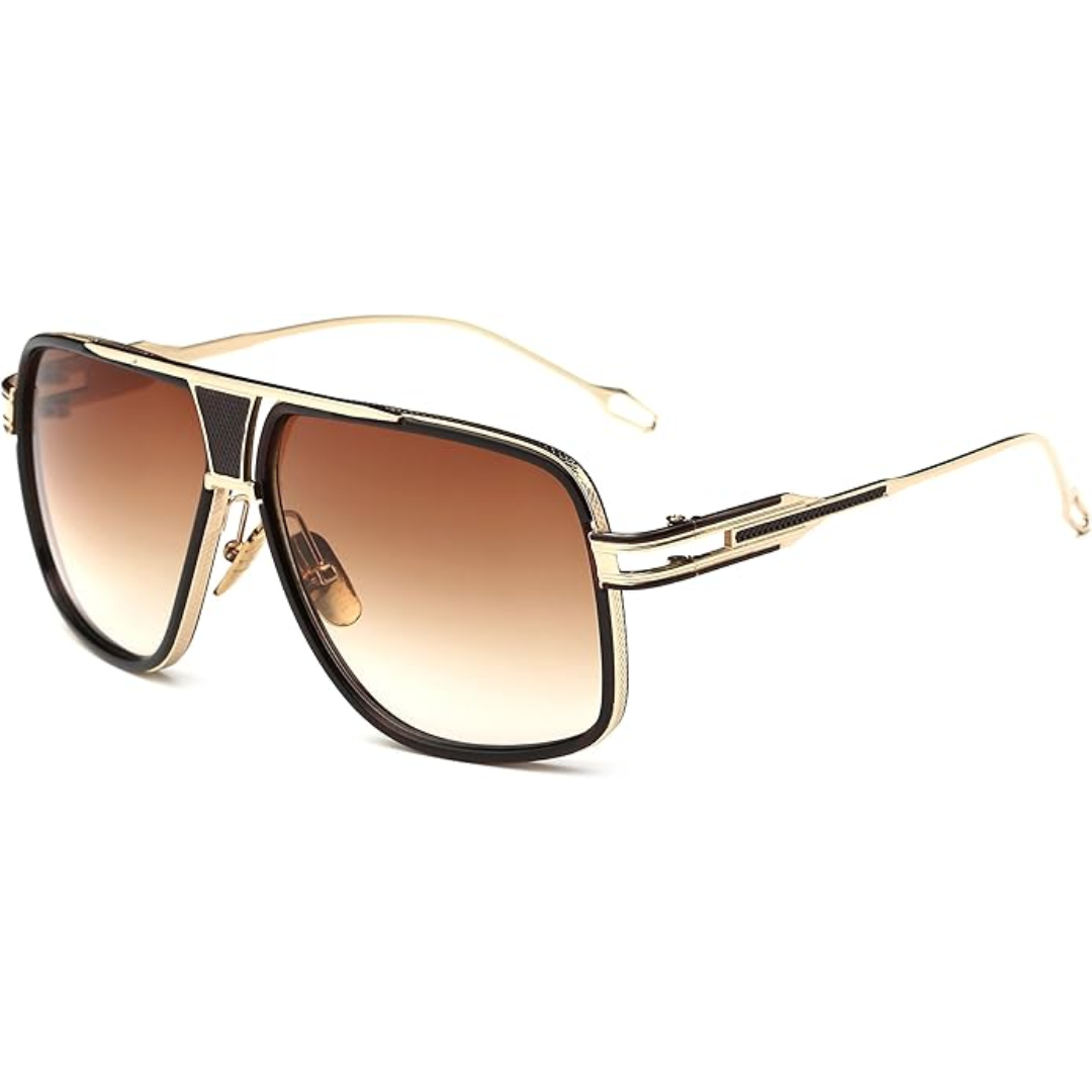De 'Jimmy' heren Aviator zonnebril: een duurzame keuze voor tijdloze oogmode met complete UV-bescherming.