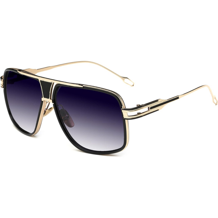 Exclusieve heren Aviator zonnebril 'Jimmy'. Combineert tijdloze esthetiek met moderne UV-bescherming.