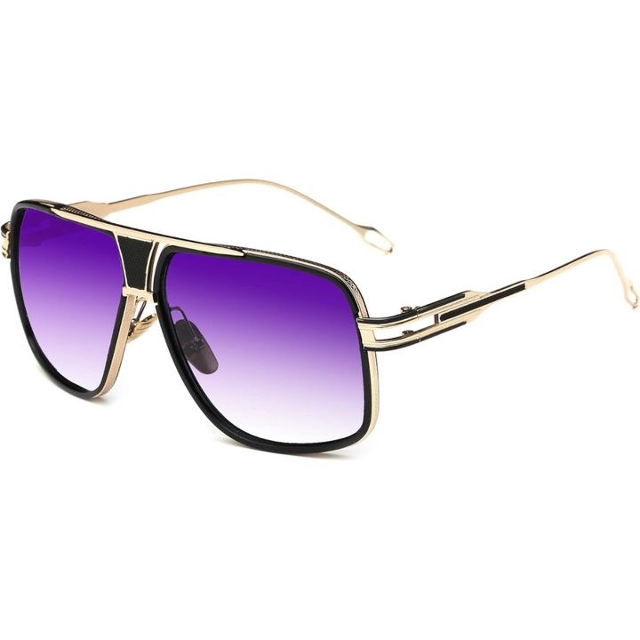 Zwarte Aviator zonnebril 'Jimmy' voor mannen. Beschermt ogen stijlvol tegen schadelijke UV-stralen.