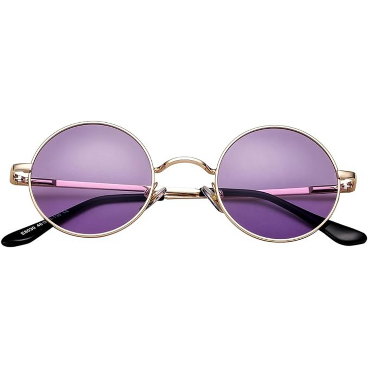 Stijlvolle unisex retro ronde zonnebril, perfect accessoire met UV-filter.
