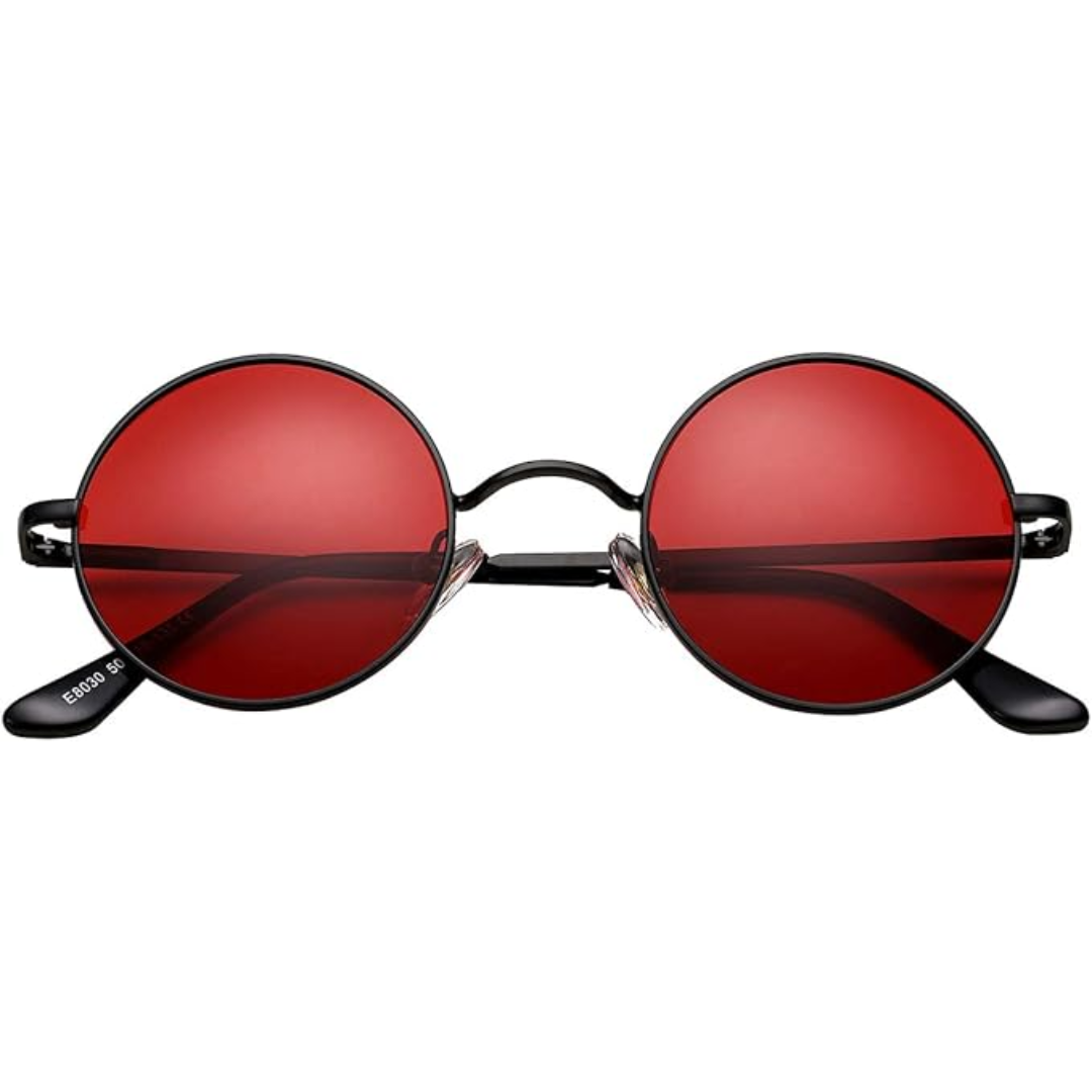 Klassieke ronde zonnebril met UV-bescherming, tijdloze retro stijl voor elke dag.