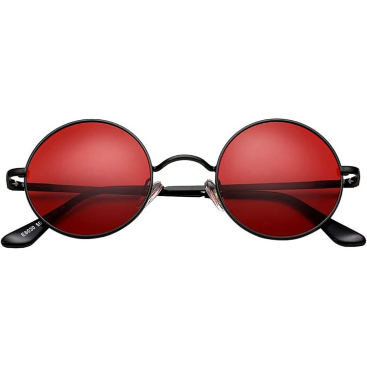 Klassieke ronde zonnebril met UV-bescherming, tijdloze retro stijl voor elke dag.