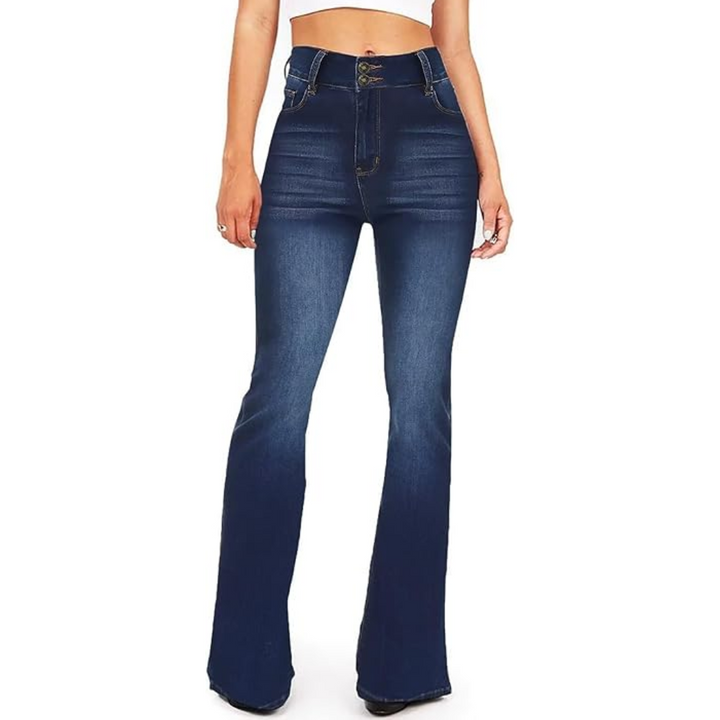 Elegante dames high-waisted flared jeans 'Stella' met trendy wijde pijpen.