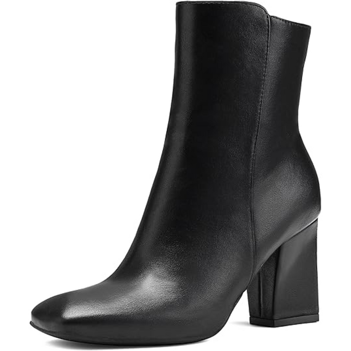 Jamie winter enkellaarsjes: trendy dameslaarzen met comfortabele chunky blokhak, perfect voor de kou.