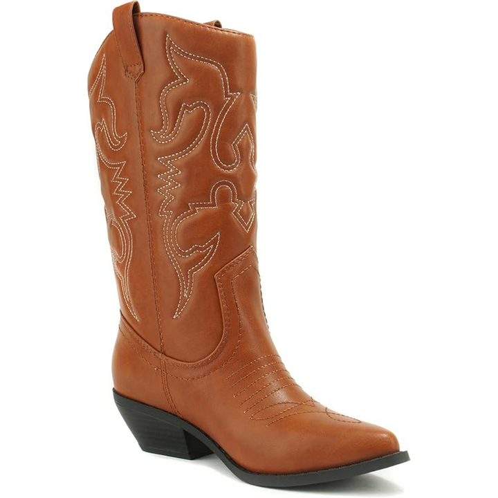 Stijlvolle kniehoge dames westernlaarzen Gracia met puntige neus, modieus en comfortabel.