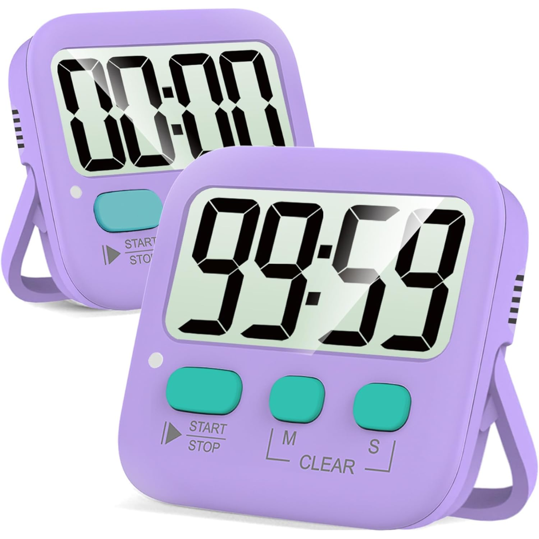 Set van twee digitale keukentimers, essentieel voor efficiënt tijdbeheer in elke moderne keuken.