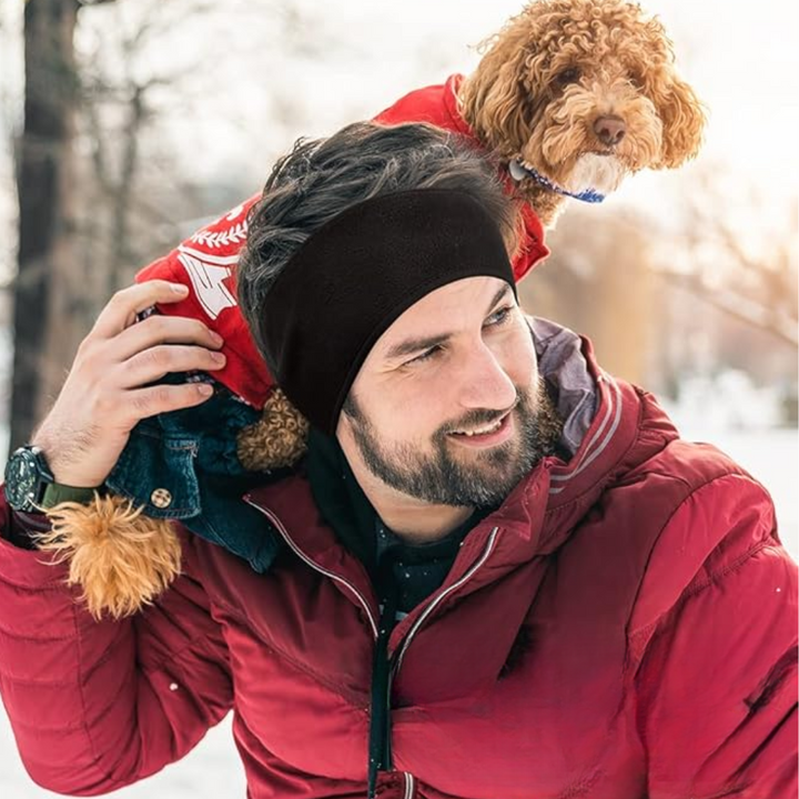 Duurzame unisex fleece oorwarmers voor outdoor avonturen. Beschermt tegen winterse koude en wind.