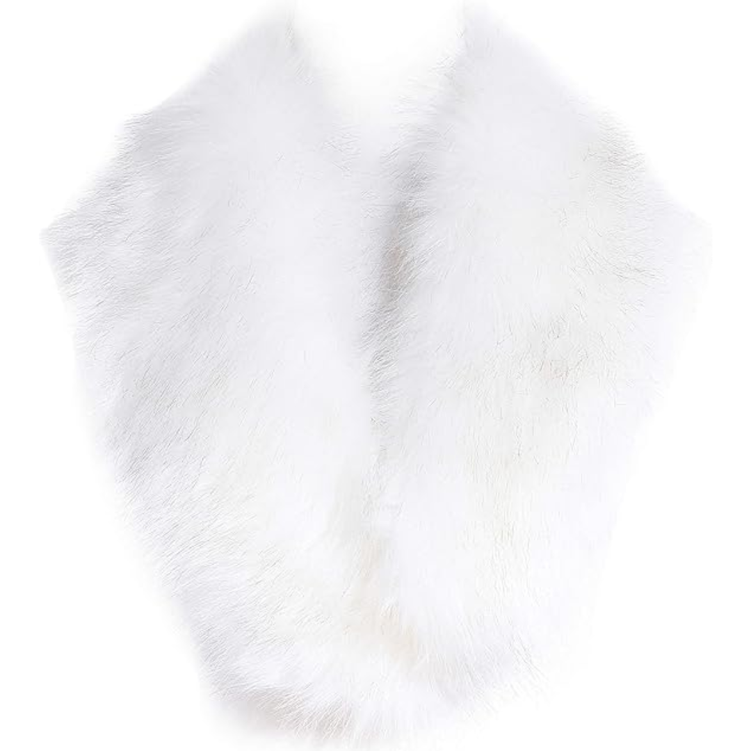 Daisy imitatiebont nekwarmer sjaal, een luxe en warme dames bontsjaal voor de winter.