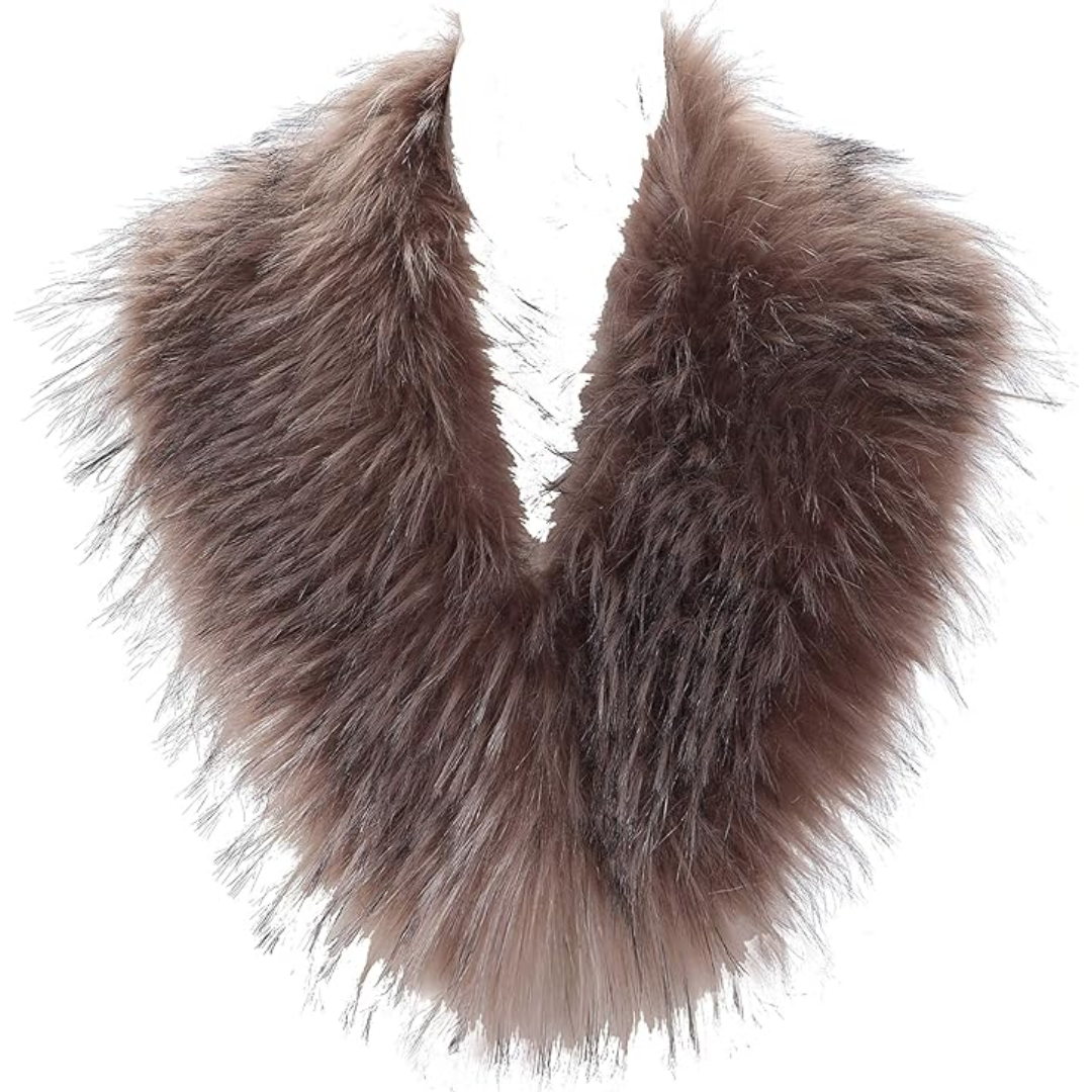 Daisy dames luxe imitatiebont sjaal, een warme en elegante nekwarmer voor winterse mode.