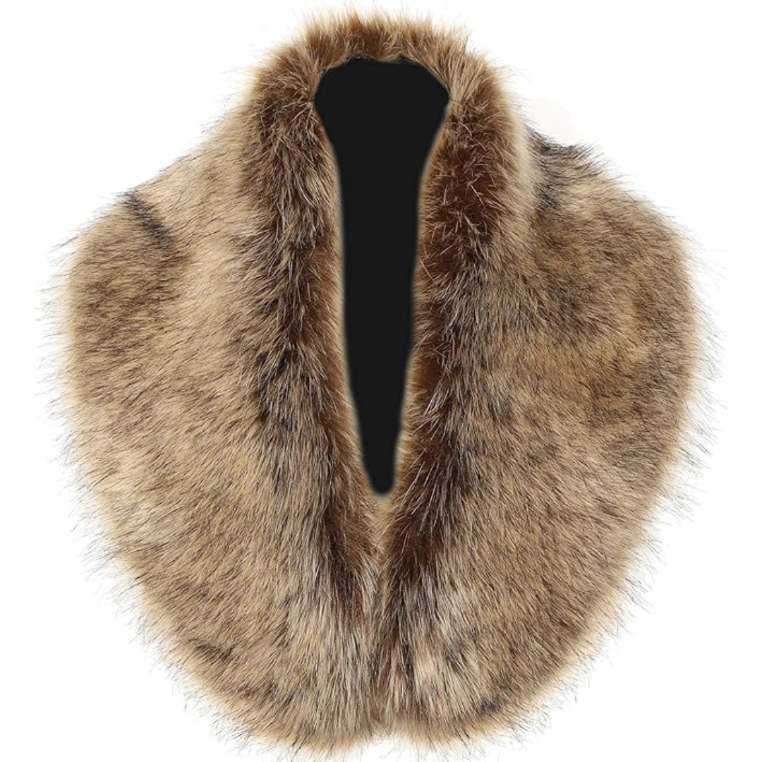 Warme en modieuze dames nekwarmer van luxe imitatiebont, de Daisy sjaal voor de wintermaanden.