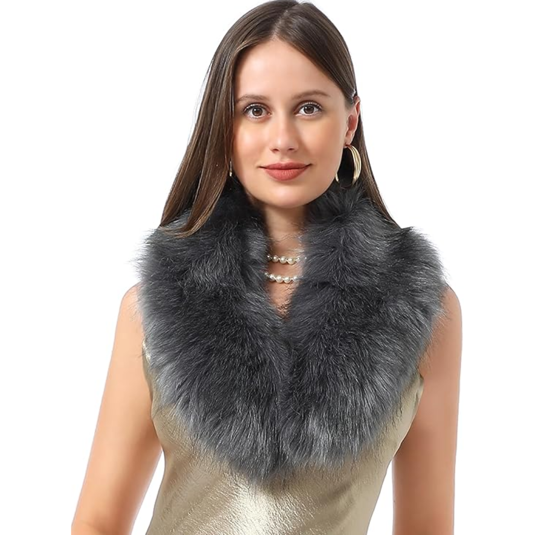 Elegante dames bontsjaal Daisy, luxe imitatiebont winteraccessoire voor modebewuste vrouwen.