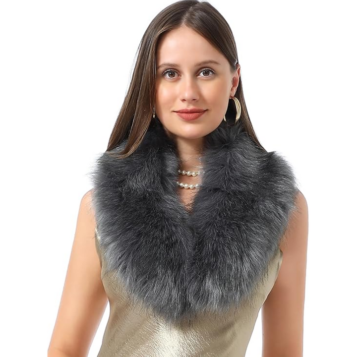 Elegante dames bontsjaal Daisy, luxe imitatiebont winteraccessoire voor modebewuste vrouwen.