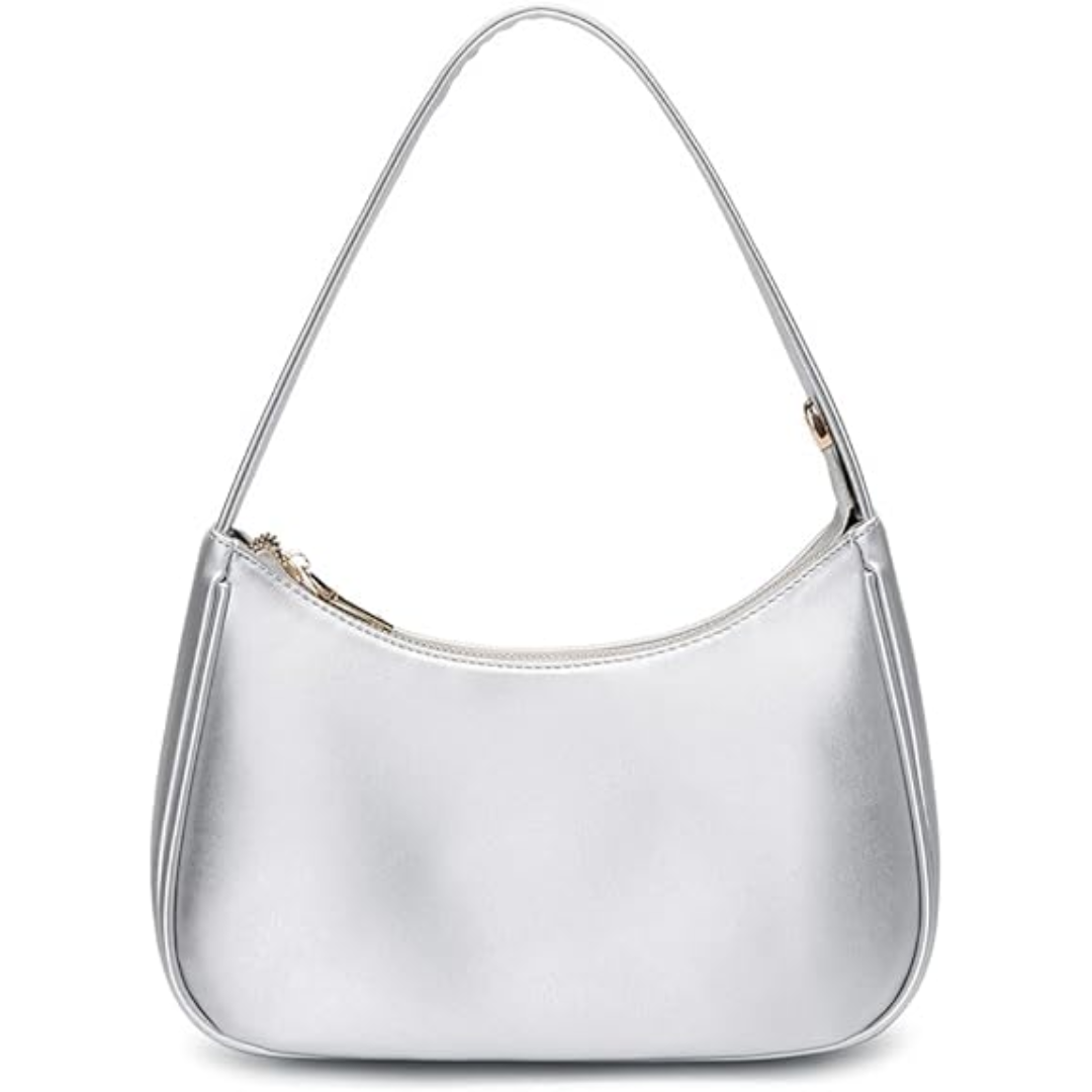 Stijlvolle mini hobo tas Sabrina met rits. Ideale compacte schoudertas voor dames, trendy look.