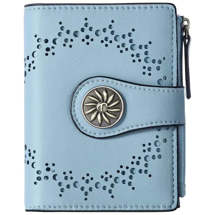 Compacte bifold damesportemonnee Claire, met RFID, ritsvak en slanke pasvorm.