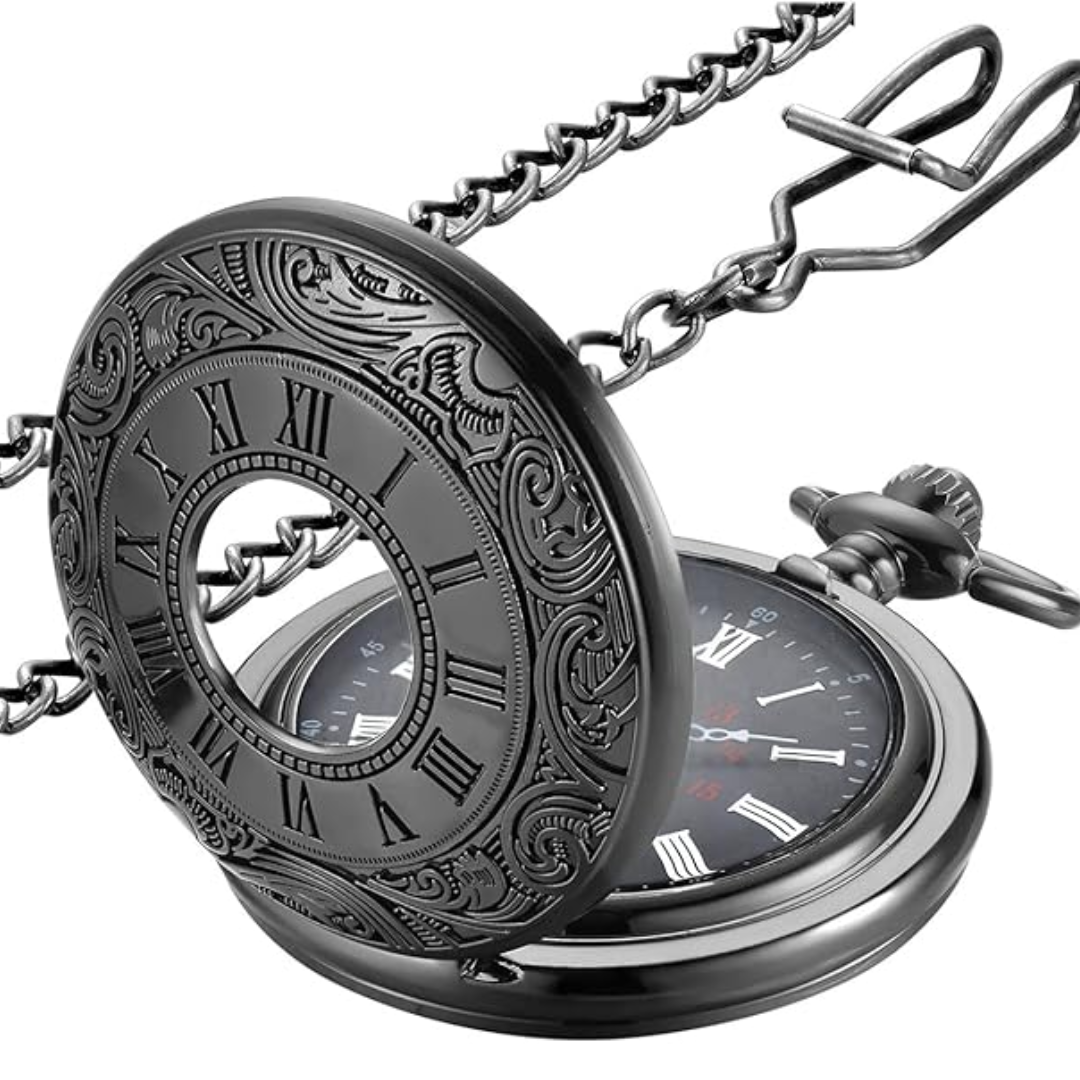 Mooi verpakt vintage zakhorloge, perfect cadeau, tijdloos design.
