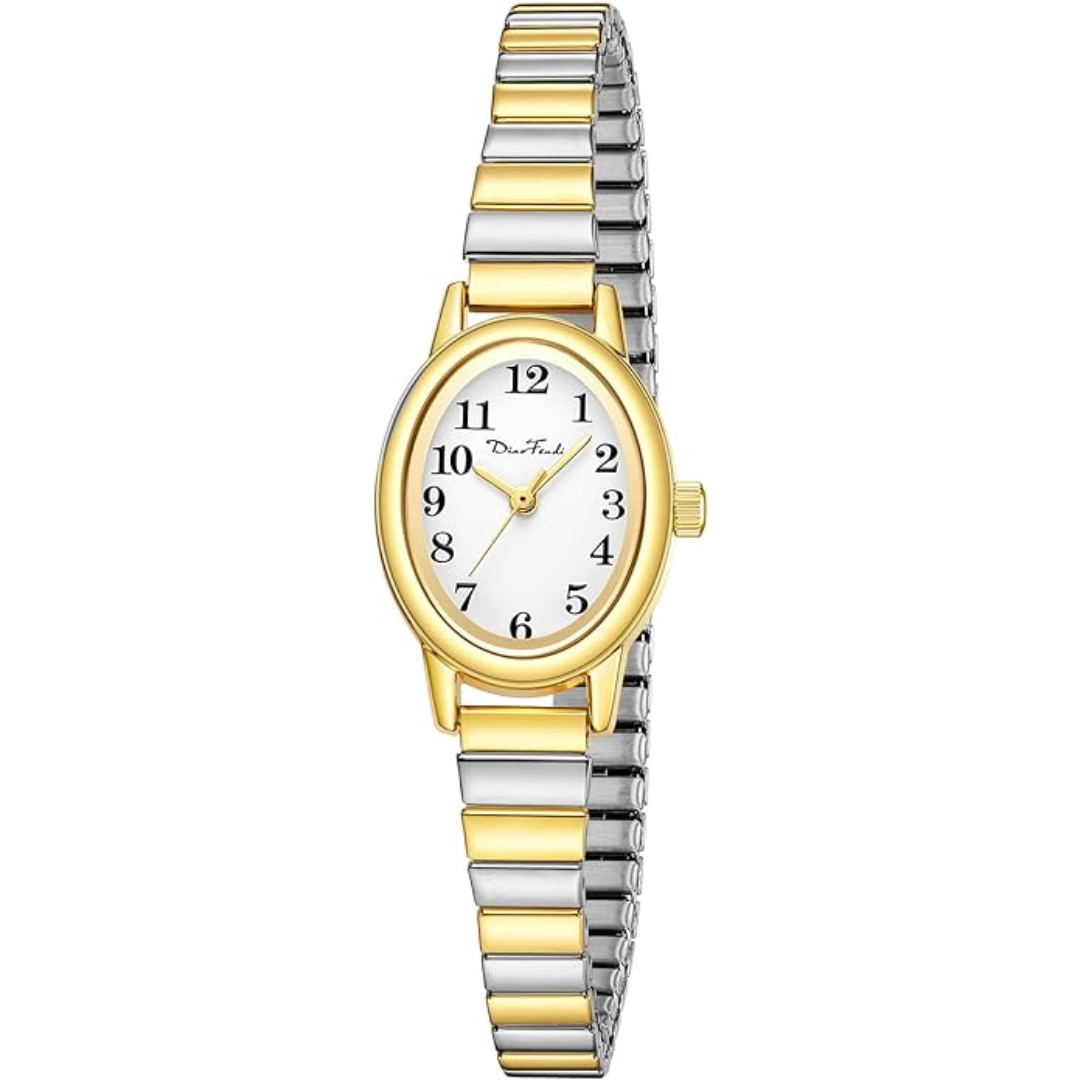 Elegant Romy dameshorloge van roestvrij staal, klein en comfortabel, een klassiek accessoire voor de vrouw.
