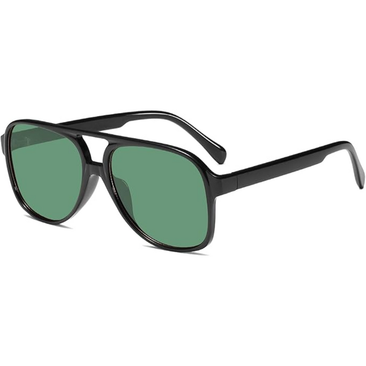 Iconische retro aviator zonnebril, unisex, met UV400 bescherming. Vintage 70s eyewear, modieus accessoire.