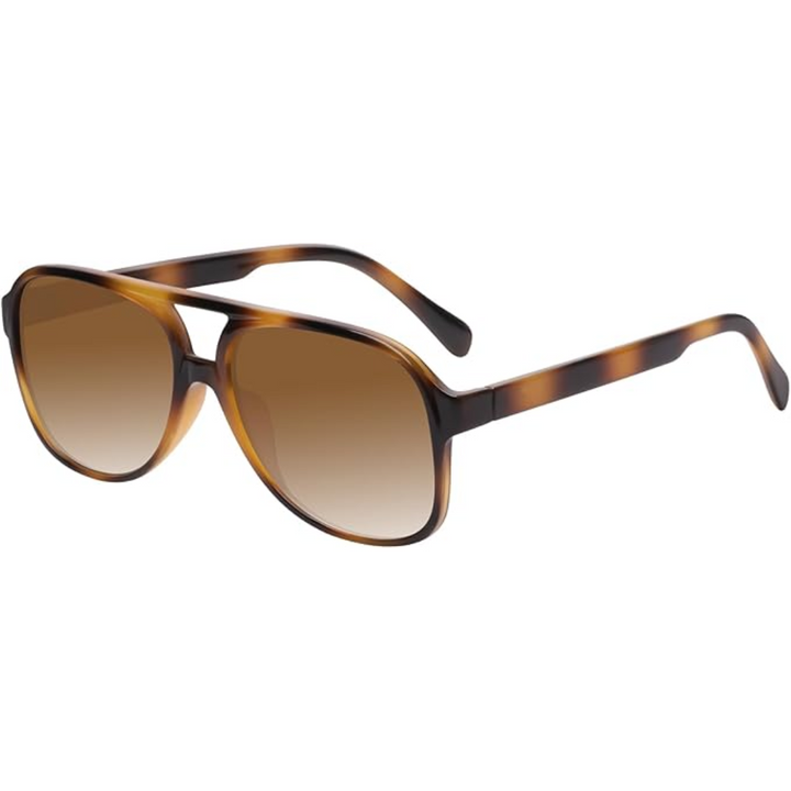 Unisex retro aviator zonnebril met UV400 bescherming. Stijlvolle 70s eyewear, perfect voor heren & dames.